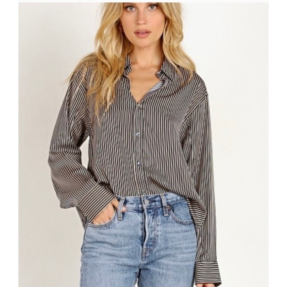 🆕 Capulet : Inga striped button down blouse - Picture 2 of 9